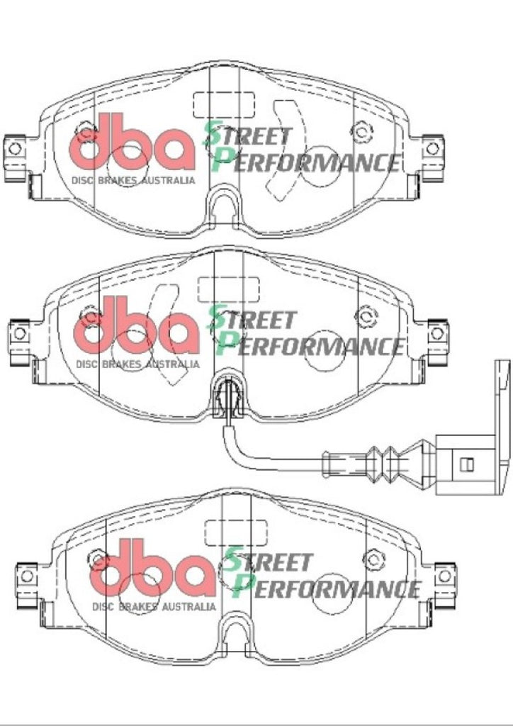 DBA 15-19 Audi A3 (w/288mm Front Rotor) SP Performance Front Brake Pads