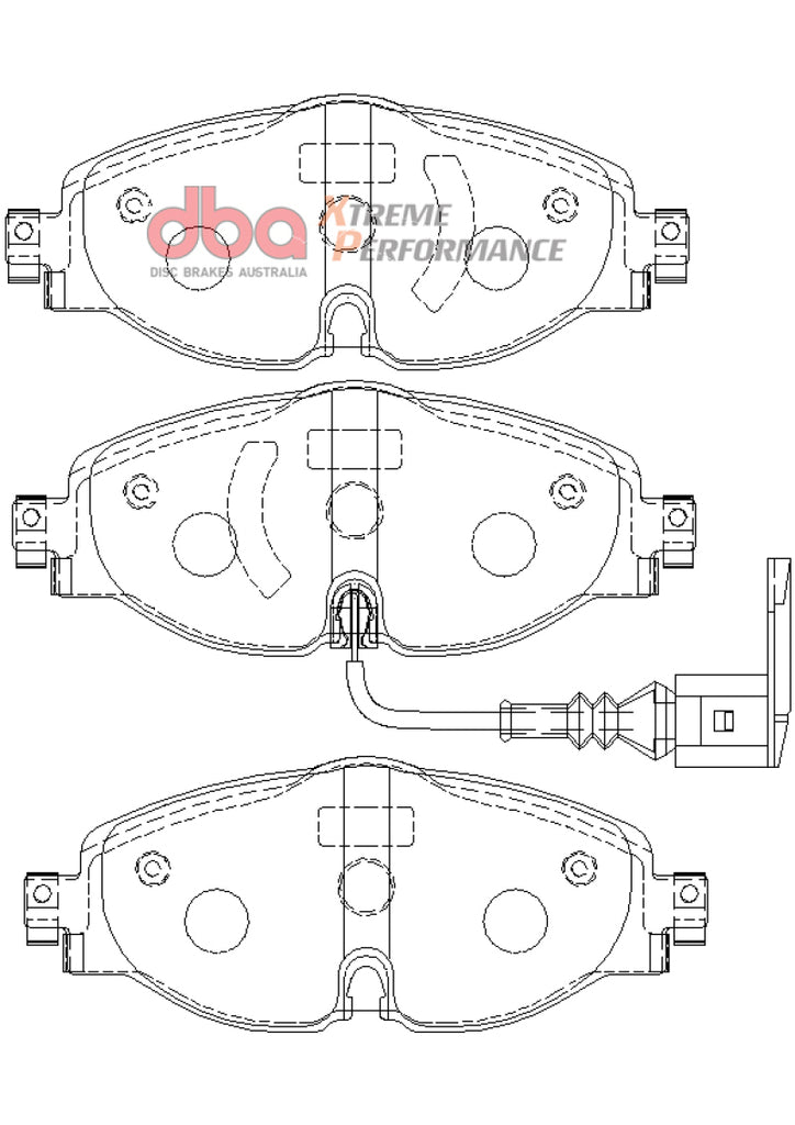 DBA 15-19 Audi A3 (w/288mm Front Rotor) XP Performance Front Brake Pads