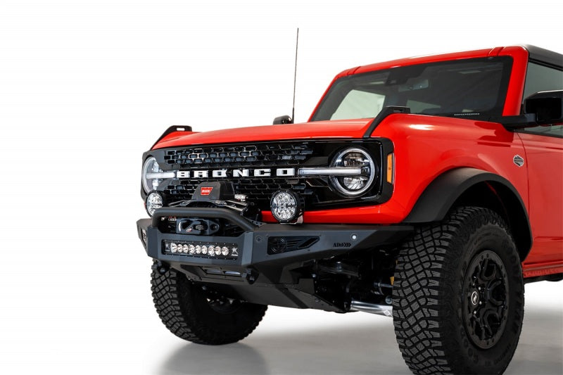 Addictive Desert Designs 2021+ Ford Bronco Rock Fighter Front Bumper - Hammer Black