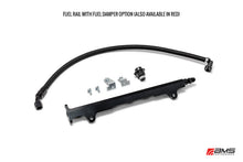 Load image into Gallery viewer, AMS Performance 08-15 Mitsubishi EVO X CNC Machined Aluminum Fuel Rail w/Pulsation Dampener - Black