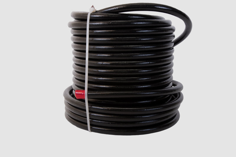 Aeromotive PTFE SS Braided Fuel Hose - Black Jacketed - AN-08 x 12ft