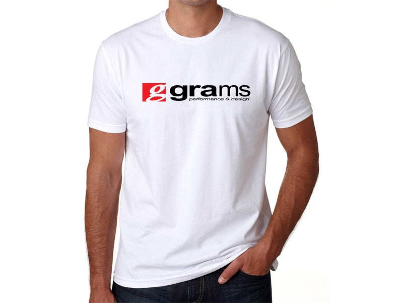 Grams Performance and Design Logo White T-Shirt - L