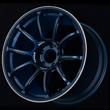 Load image into Gallery viewer, Advan RZ-F2 18x10.5 +15 5-114.3 Racing Titanium Blue and Ring Wheel