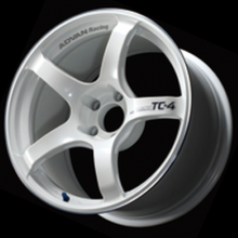 Load image into Gallery viewer, Advan TC4 17x7.0 +42 4-100 Racing White Metallic &amp; Ring Wheel