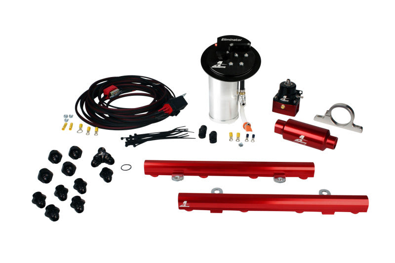 Aeromotive 10-13 Ford Mustang GT Fuel System - Eliminator Pump/Deluxe Wiring Kit/5.0L 4V Rails
