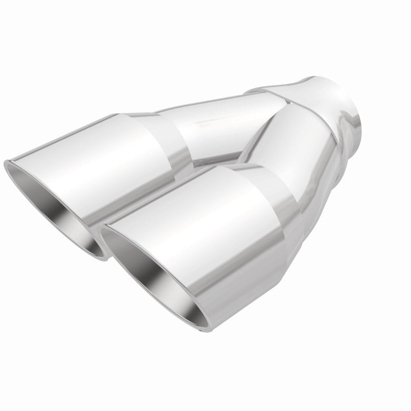 MagnaFlow Double Wall 3in Dual Round Polished Tip 2.25in Inlet