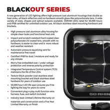 Load image into Gallery viewer, Go Rhino Xplor Blackout Series Cube LED Flood Light Kit (Surface/Threaded Stud Mnt) 3x3 - Blk (Pair)