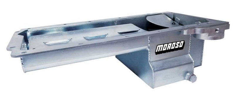 Moroso Dart LS Next Swap (w/Aluminum Spacers) Wet Sump 7qt 6in Road Race Baffled Steel Oil Pan