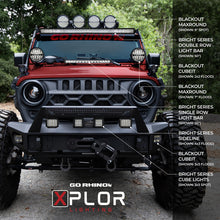 Load image into Gallery viewer, Go Rhino Xplor Bright Series Dbl Row LED Light Bar (Side/Track Mount) 50in. - Blk
