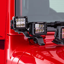Load image into Gallery viewer, Go Rhino 18-20 Jeep Wrangler JL/JLU/Gladiator JT Light Mount - Two 3in Cubes Offset