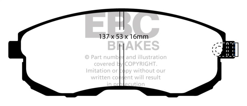 EBC 02 Infiniti G35 3.5 w/o DCS Bluestuff Front Brake Pads