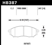 Load image into Gallery viewer, Hawk 09 350z/ 05-08 G35/09-12 G37 w/o Brembo HPS Street Front Brake Pads