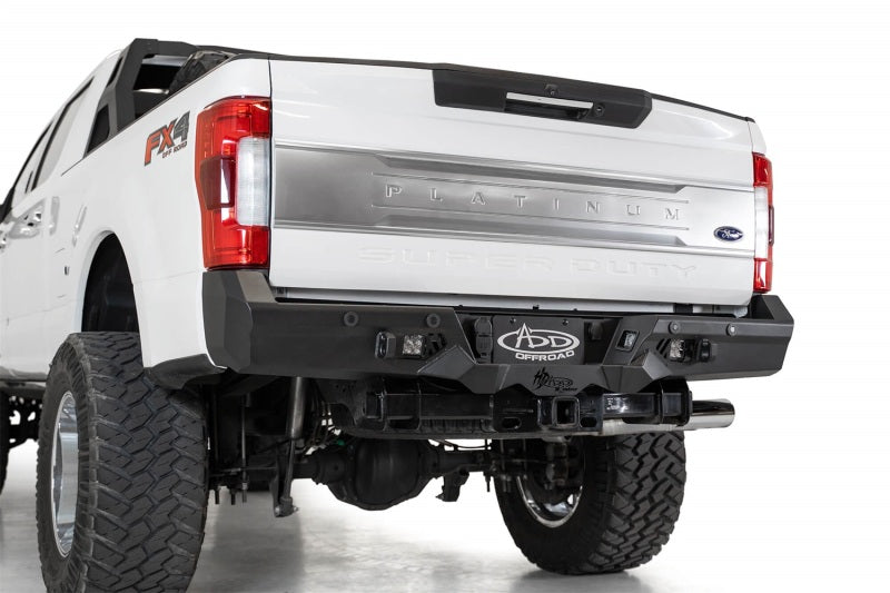 Addictive Desert Designs 17-20 Ford Super Duty Bomber HD Rear Bumper w/ Mounts For Cube Lights