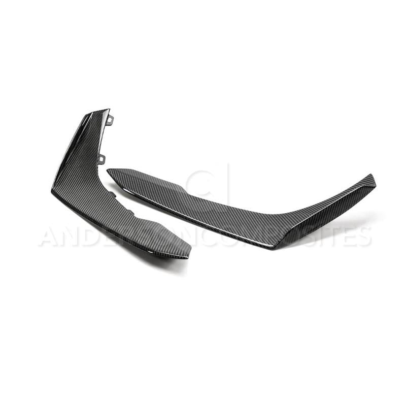 Anderson Composites 17-18 Chevy Camaro ZL1 1LE Type-LE Carbon Fiber Front Bumper Canards